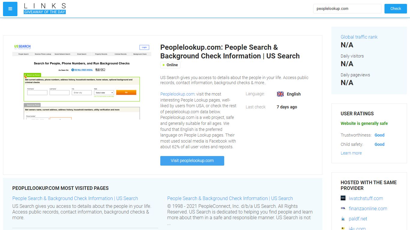Peoplelookup.com: People Search & Background Check Information | US ...